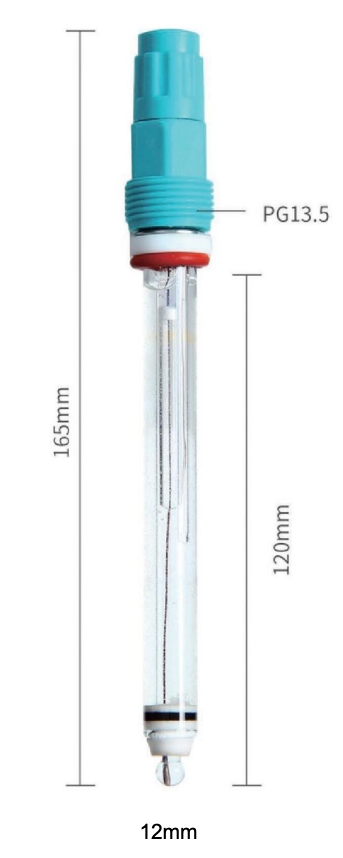 HH Science HH2000 glass body ph sensor glass ball dimension