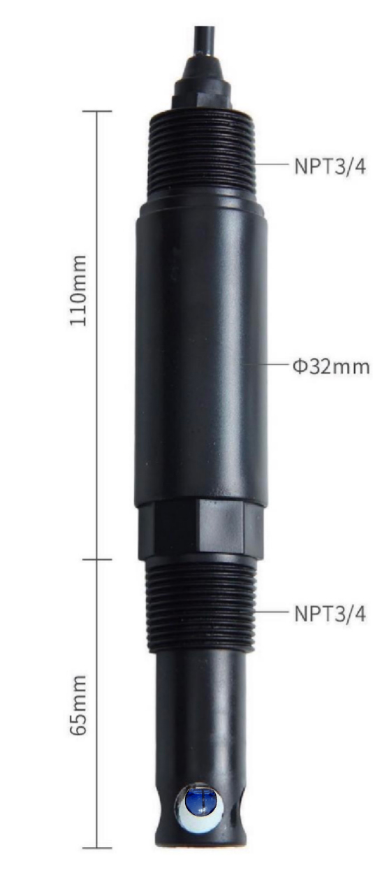 HH science HH1000P pure water online pH sensor dimensions