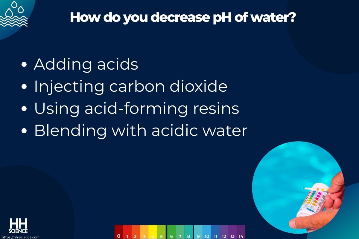 How do you decrease pH of water