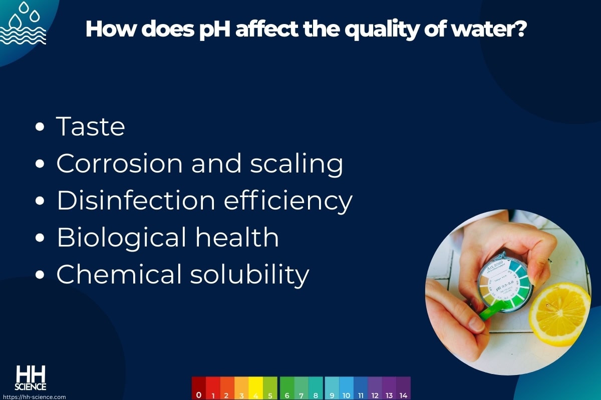 How does pH affect the quality of water