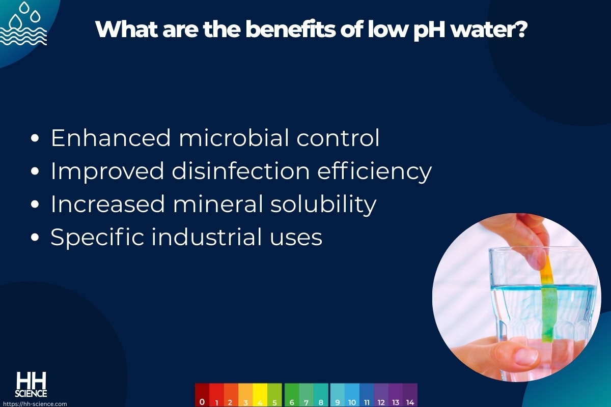 What are the benefits of low pH water