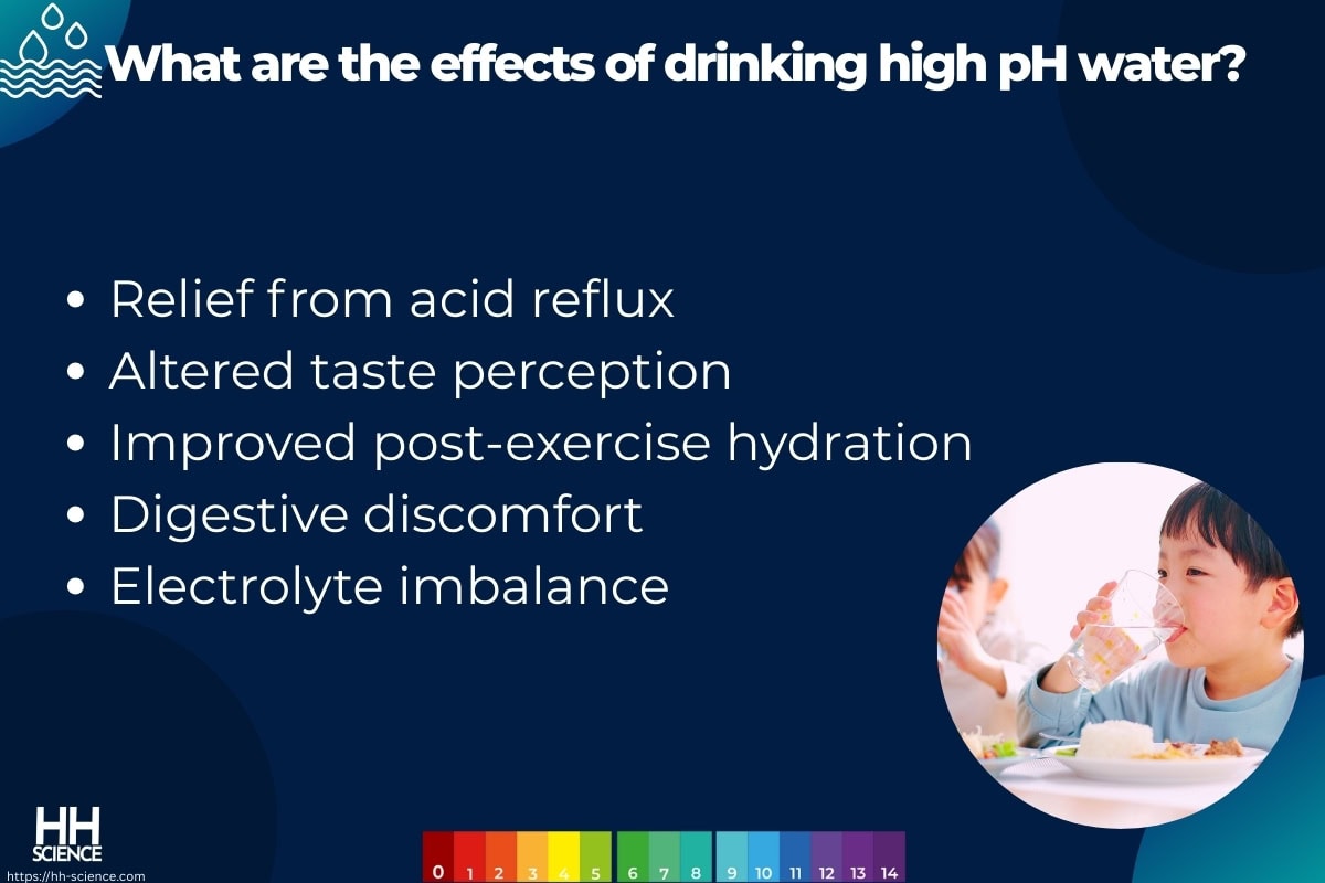 What are the effects of drinking high pH water?