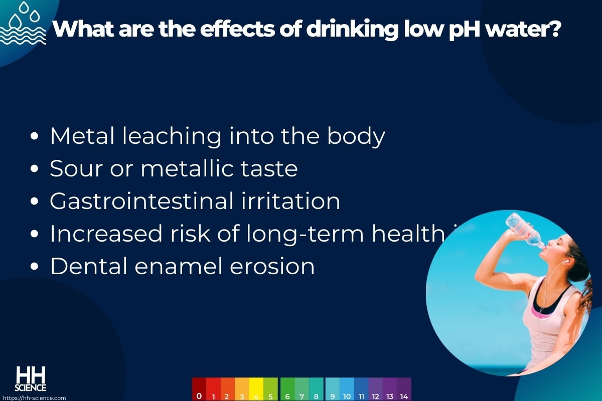 What are the effects of drinking low pH water