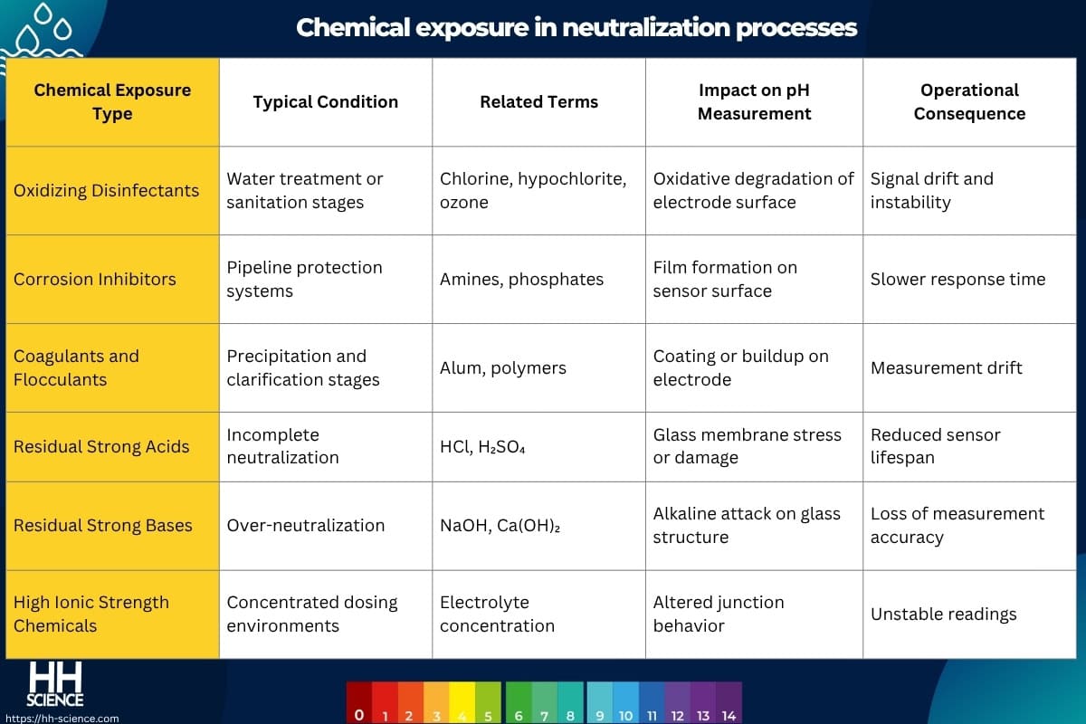 Chemical exposure in neutralization processes